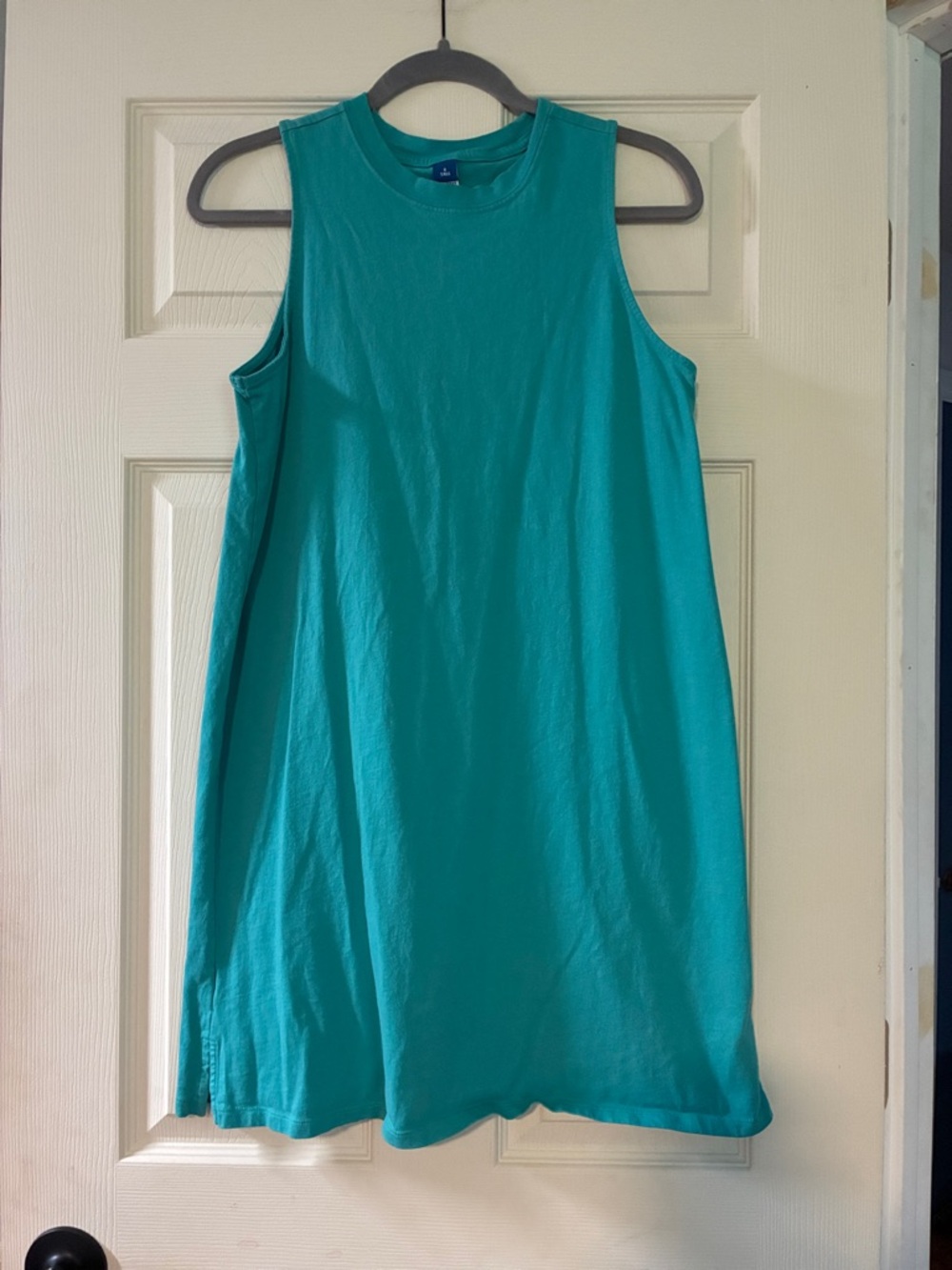 Women’s Teal Sleeveless Cotton tank dress